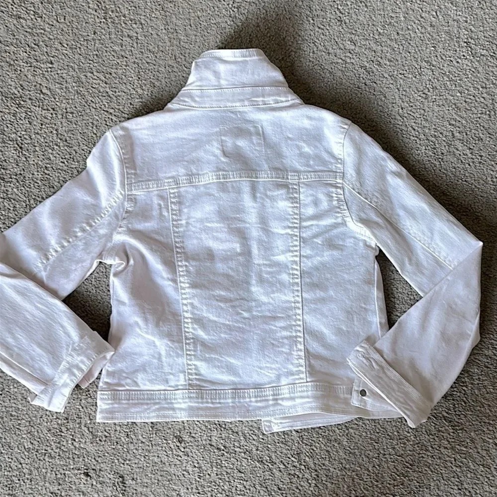 Justice Girl’s Distressed Jean Jacket in Faint Light Pink!